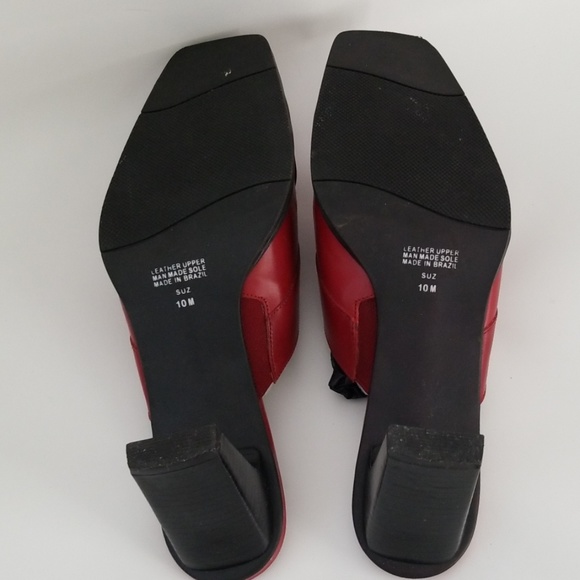 Worthington Red Slip On Sandals With 3 Inch Heel - Picture 7 of 8